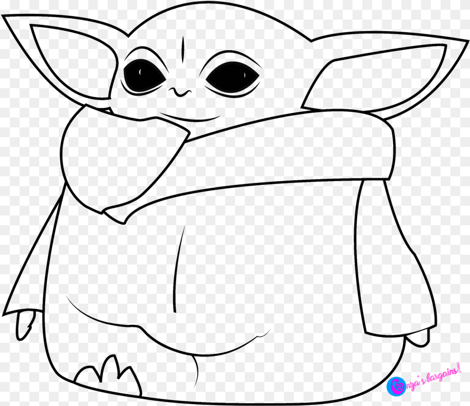 Baby Yoda For Cricut Cartoon, Bag, Backpack, Clothing, Coat Png Image