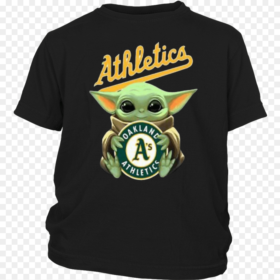 Baby Yoda Hug Oakland Athletics Star Wars Shirt Oakland, Clothing, T-shirt, Toy Png Image