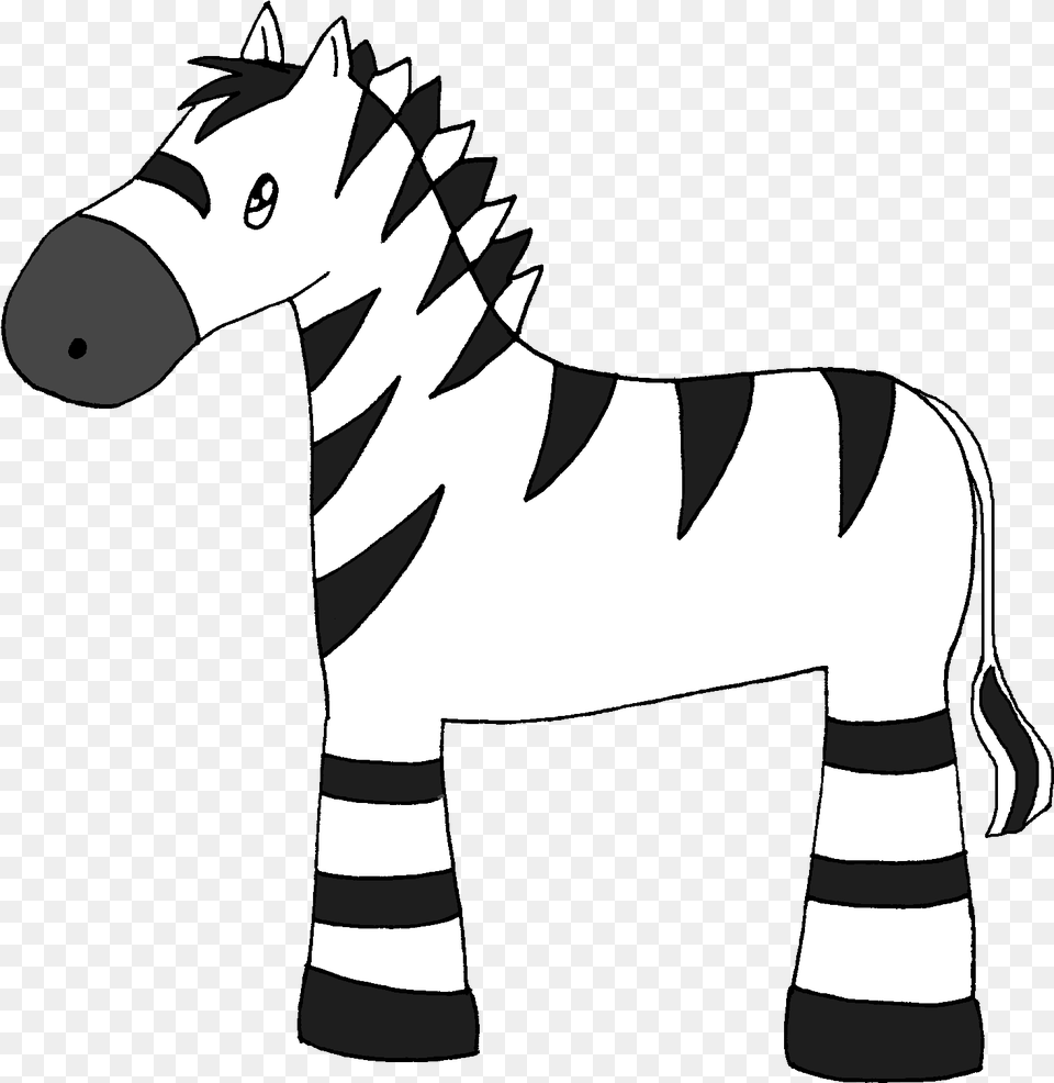 Baby Zebra Clipart For Kids Dibujo De Una Cebra Facil, Stencil, Animal, Bear, Mammal Png