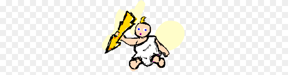 Baby Zeus Discovers His Power Drawing, Person, People, Face, Head Free Png