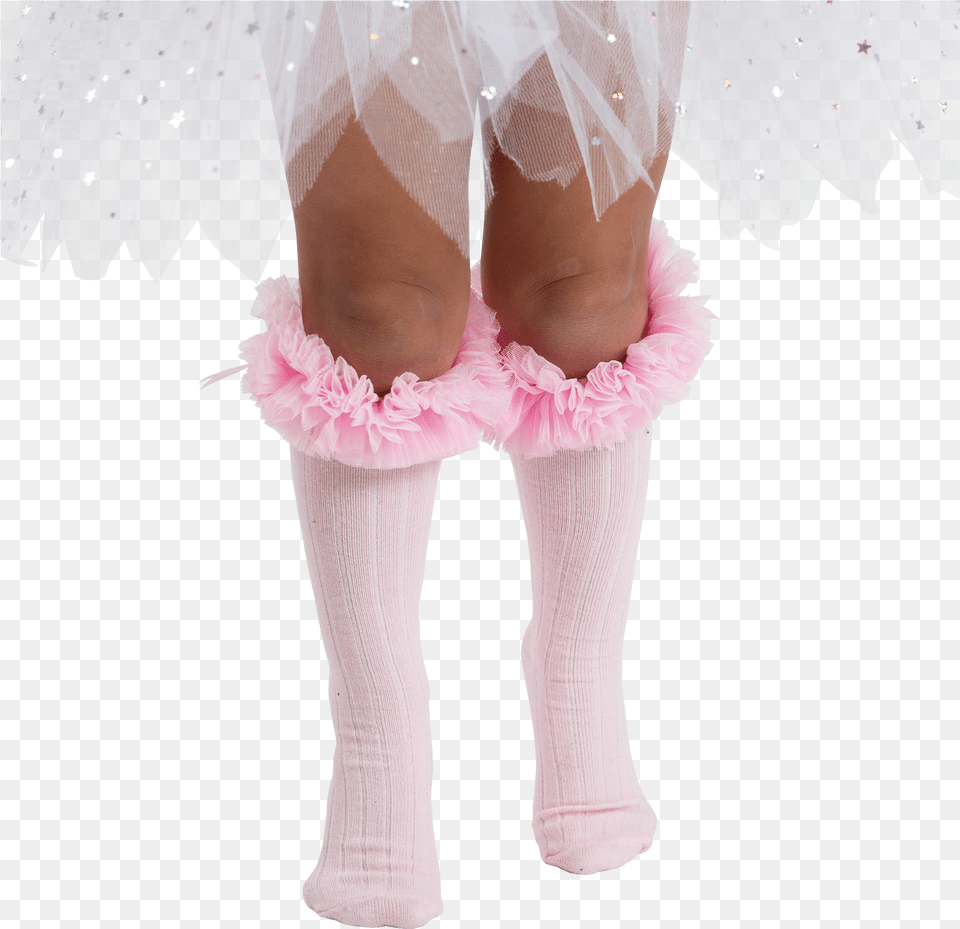 Babyballet Pink Knee High Tutu Socks Girl, Clothing, Footwear, Shoe, Hosiery Free Png Download