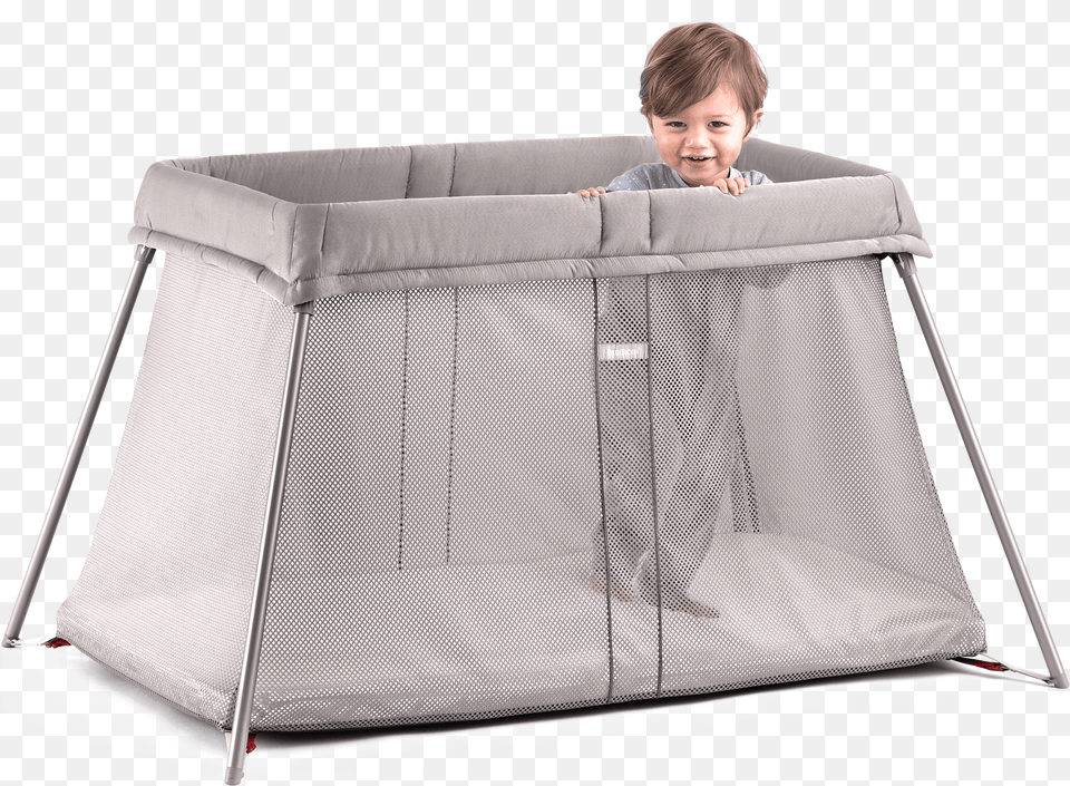 Babybjorn Easy Go Travel Cot, Furniture, Male, Infant Bed, Person Png Image