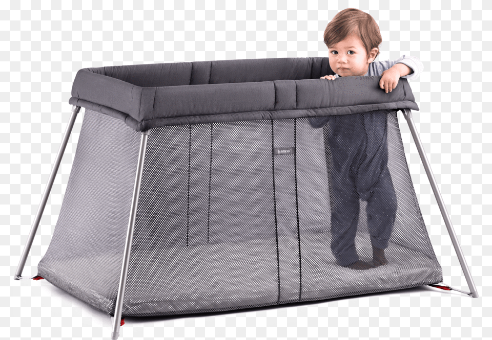 Babybjrn Travel Cot Easy Go Babybjorn Travel Crib Easy Go, Furniture, Male, Person, Child Free Png