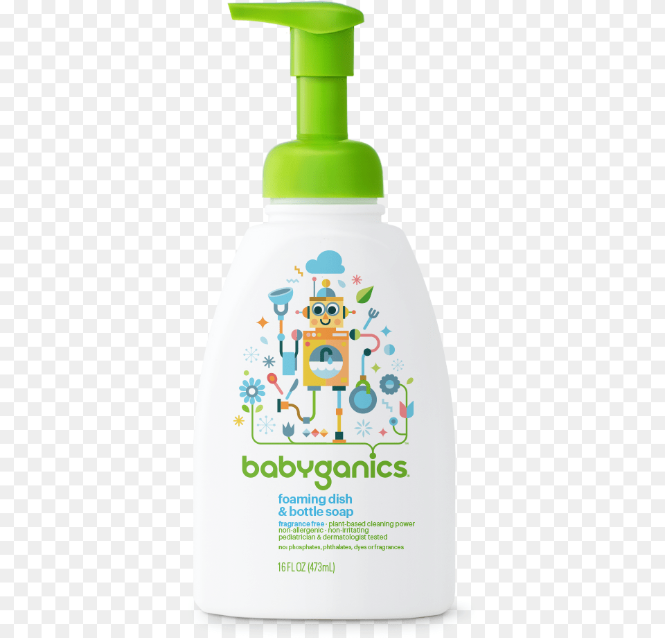 Babyganics Foaming Dish Amp Bottle Soap Fragrance, Lotion, Shaker, Cosmetics Png