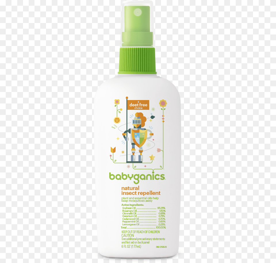 Babyganics Insect Repellent, Bottle, Cosmetics, Lotion, Sunscreen Free Png
