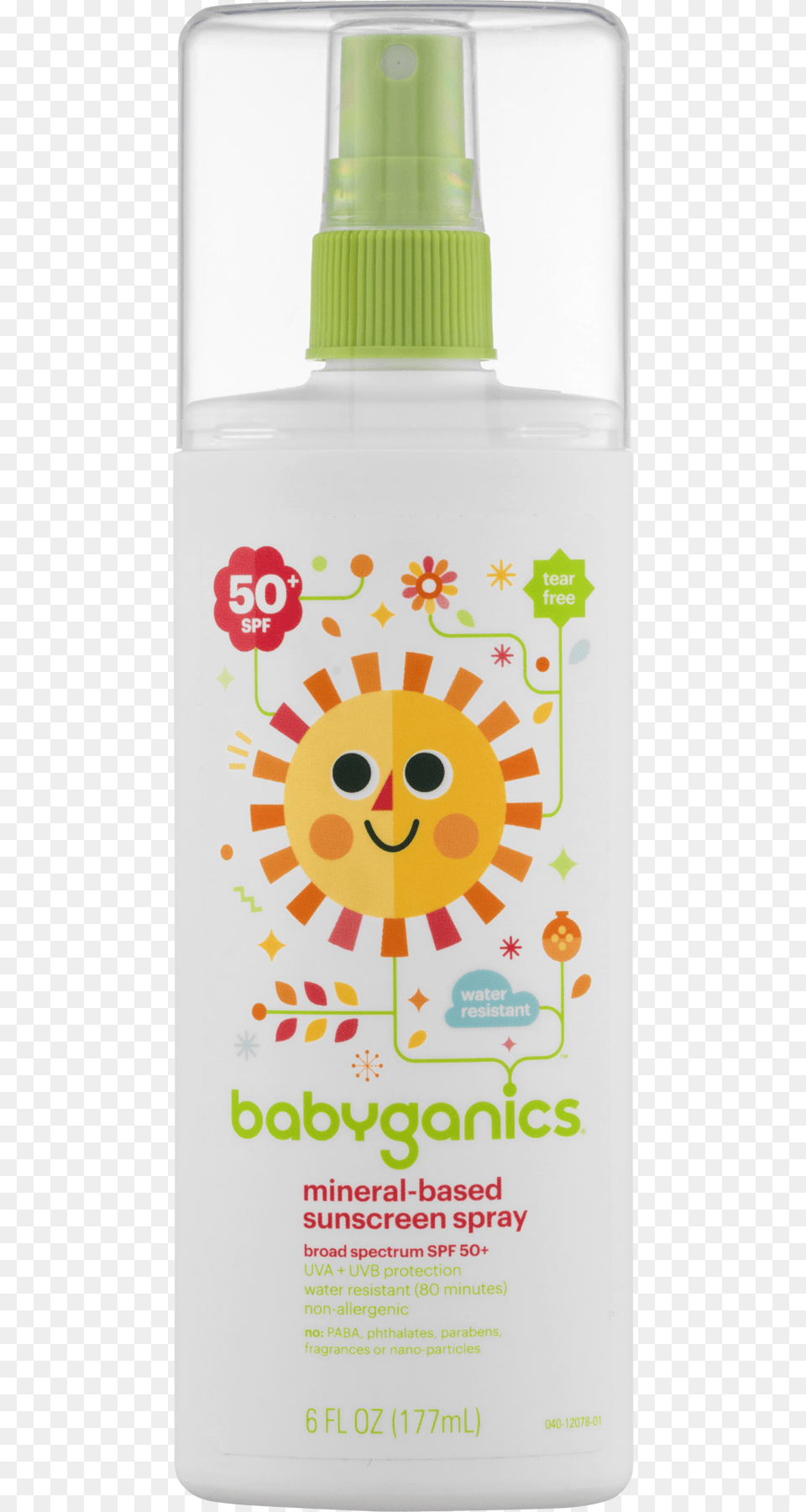 Babyganics Mineral Based Baby Sunscreen Spray Spf, Bottle, Cosmetics, Advertisement Png