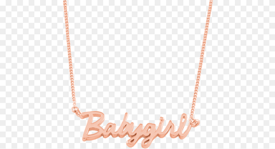 Babygirl Signature Necklace Chain In 2020 Rose Gold Baby Girl Necklace, Accessories, Jewelry Free Transparent Png