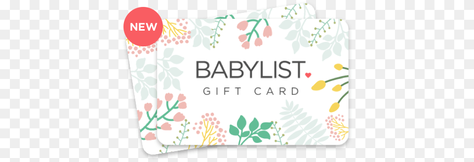 Babylist Gift Cards Floral Design, Text, Paper Free Png Download