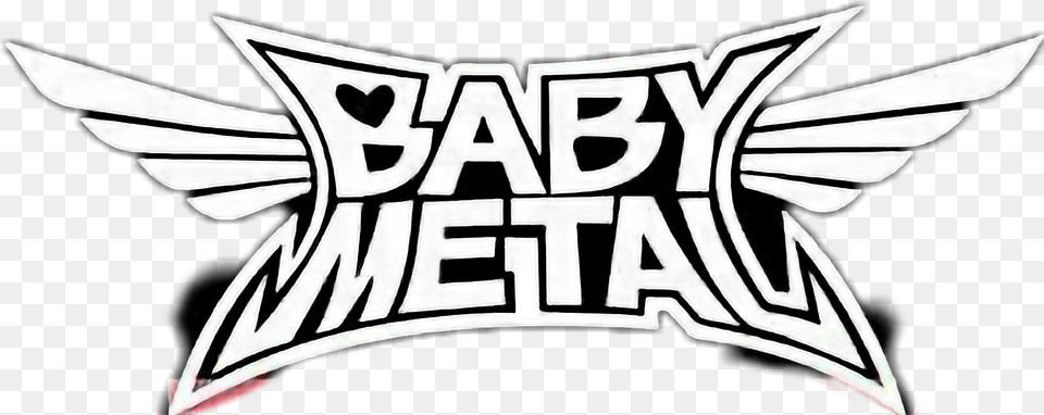 Babymetal Yuimetal Moametal Sticker Babymetal, Logo, Emblem, Symbol, Person Free Transparent Png