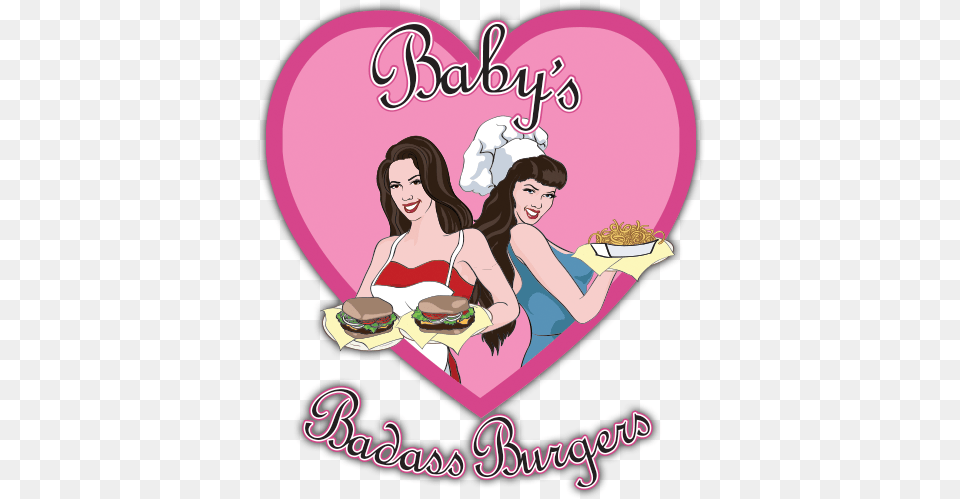 Babys Badass Burgers Babys Badass Burgers Logo, Burger, Food, Adult, Person Free Transparent Png