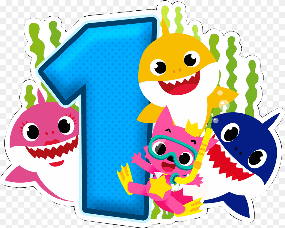 Babyshark Baby Shark Stickers, Text, Number, Symbol Free Transparent Png