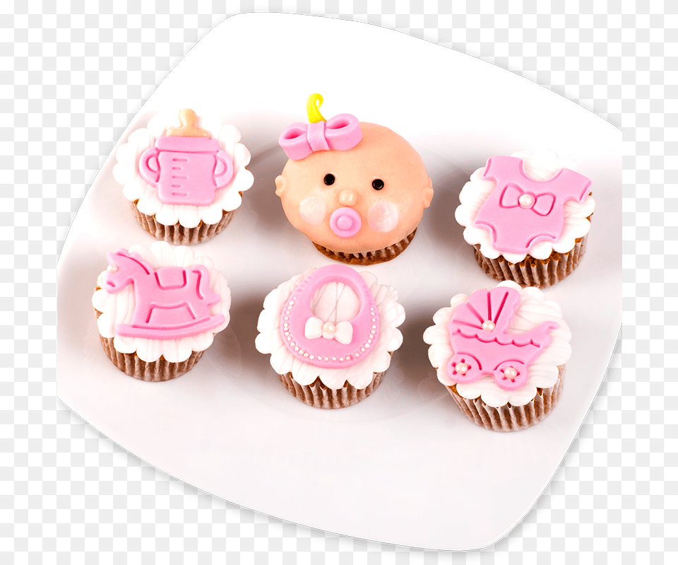 Babyshower Muffins, Cake, Cream, Cupcake, Dessert Free Png