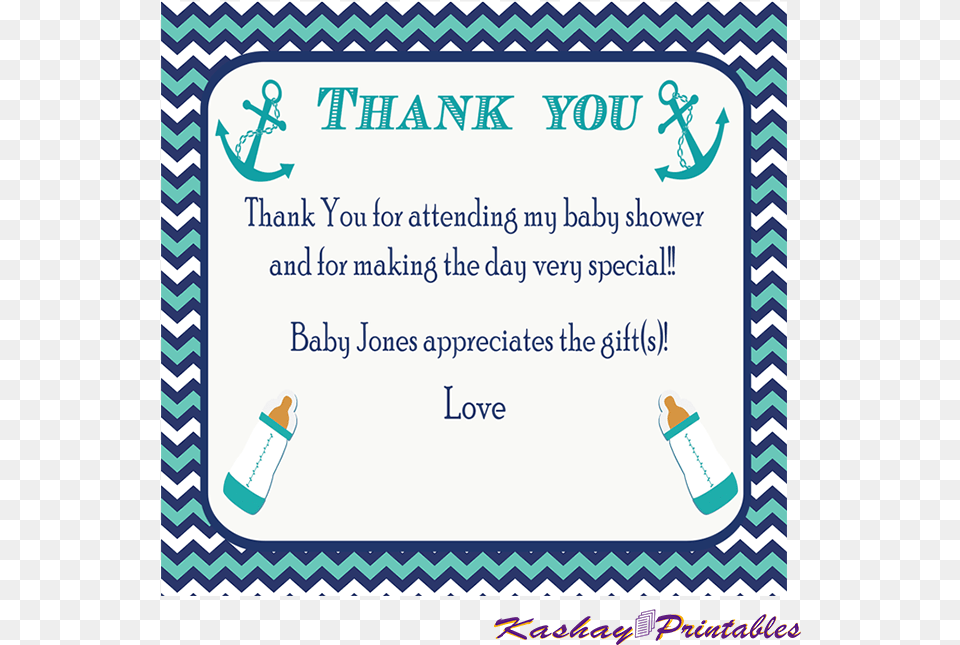 Babyshower Thank You Card Thank You For Coming To My Baby Shower Template, Text Free Png Download