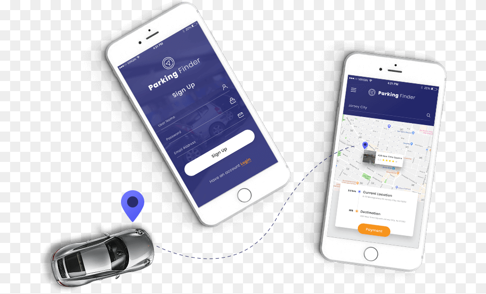 Bacancy Technology Car Parking App Development Drives Iphone, Electronics, Mobile Phone, Phone, Transportation Png
