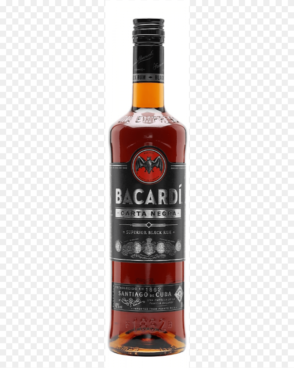 Bacardi Carta Negra 70cl Ron Bacardi Carta Negra, Alcohol, Beverage, Liquor, Whisky Free Png