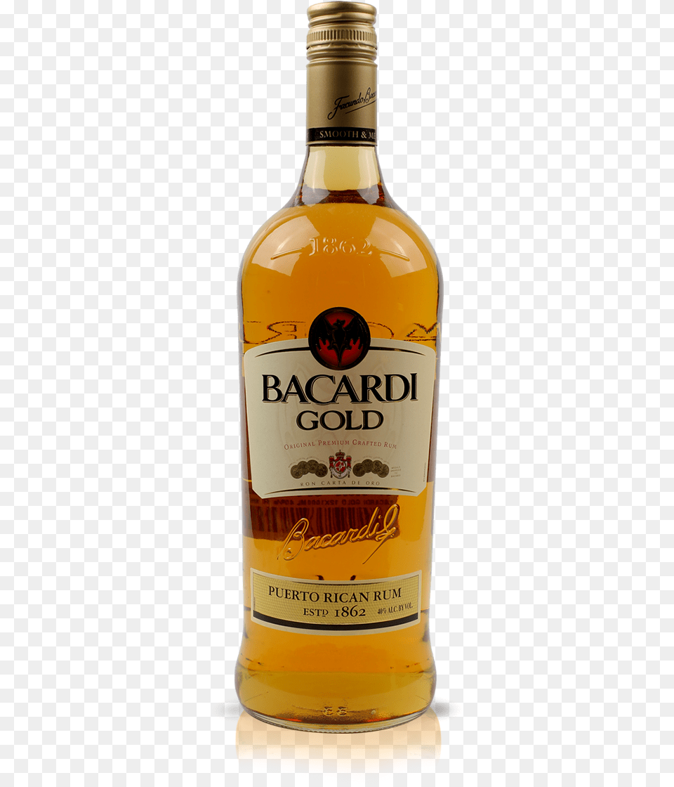Bacardi Gold 1l Hankey Bannister, Alcohol, Beverage, Liquor, Beer Png