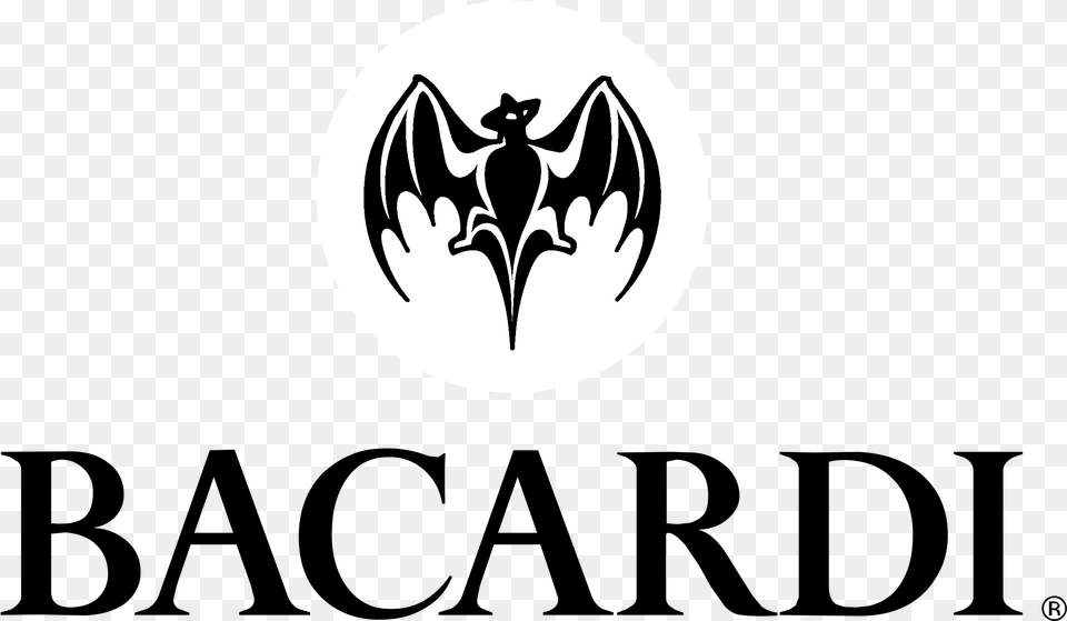 Bacardi Logo Black And White, Symbol, Batman Logo Png Image