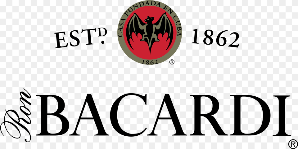 Bacardi Logo Transparent Est Logos, Symbol, Batman Logo Png