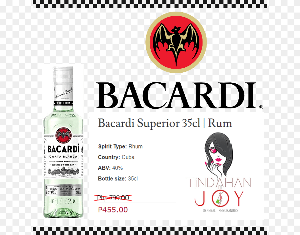 Bacardi Superior 350ml Main Gt Sport Svg Logos, Alcohol, Beverage, Liquor, Person Png Image