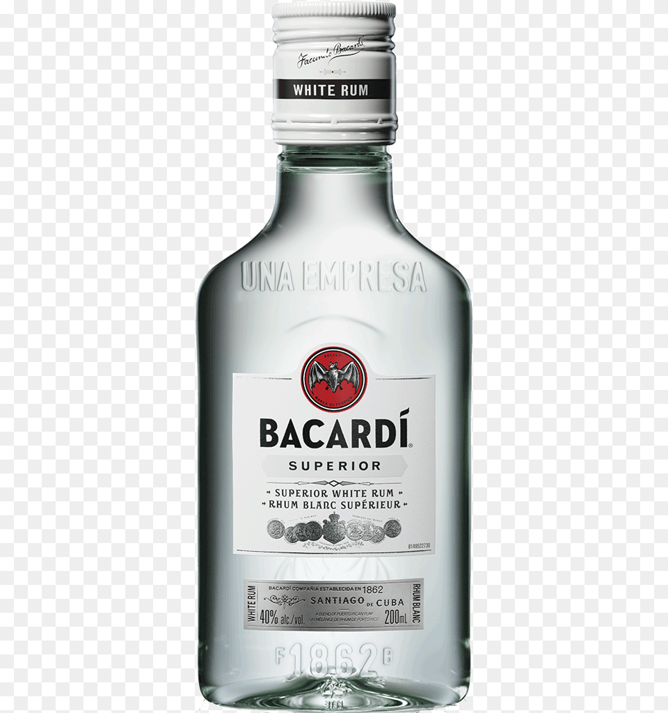 Bacardi Superior White Rum Batida, Alcohol, Beverage, Liquor, Gin Free Transparent Png