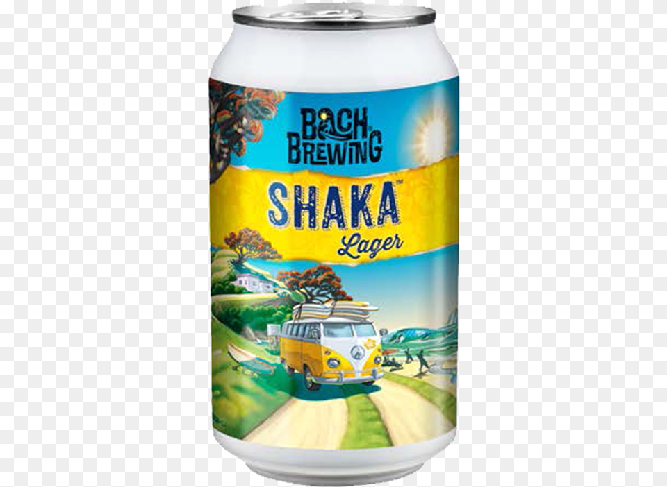 Bach Brewing Shaka Lager 330ml Can, Tin, Car, Transportation, Vehicle Free Png