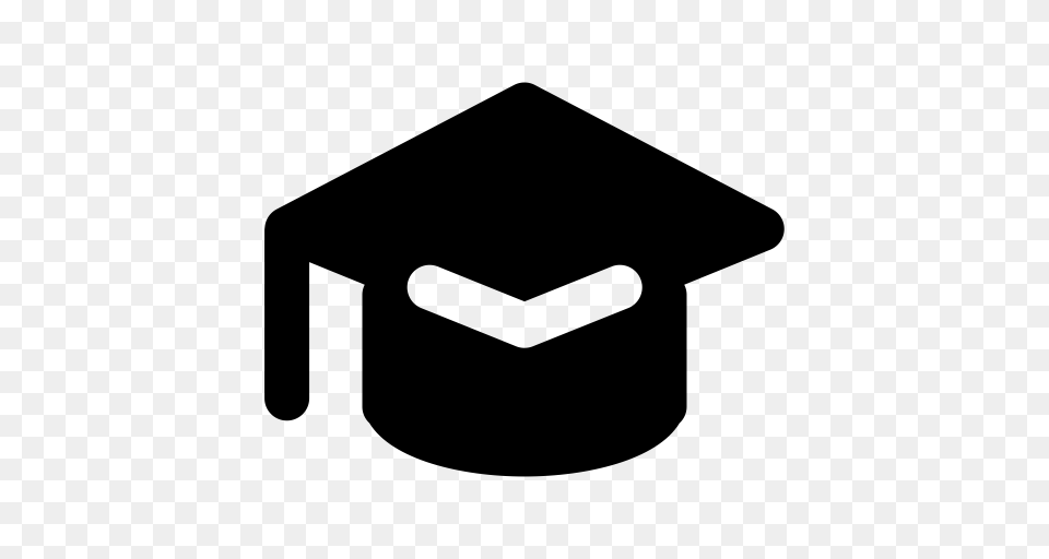 Bachelor Cap Solid Bachelor Education Symbol Icon With, Gray Png