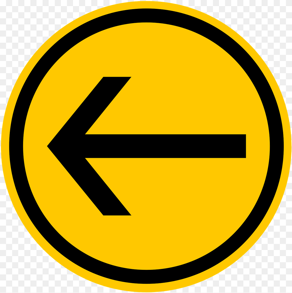 Back Button Arrow Icon Yellow Back Button, Sign, Symbol, Road Sign, Disk Free Png