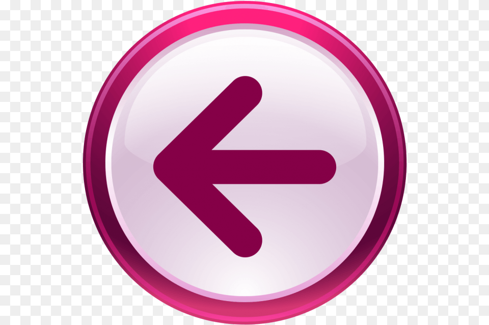 Back Button Download Searchpng Pink Back Button, Sign, Symbol, Road Sign, Disk Png Image