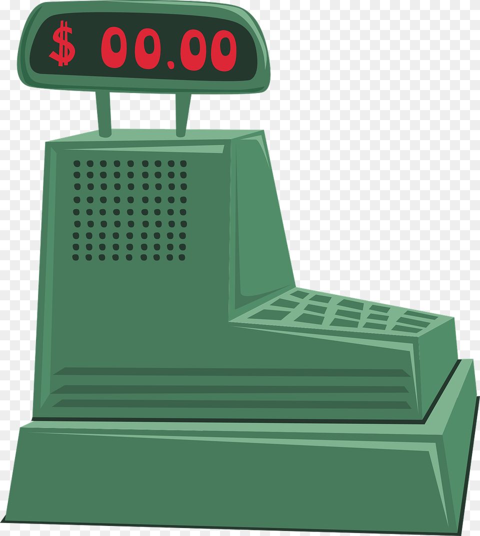 Back Cash Register Clipart, Clock, Digital Clock, Bulldozer, Machine Png Image