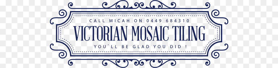 Back Home Victorian Mosaic Tiling, Text Png
