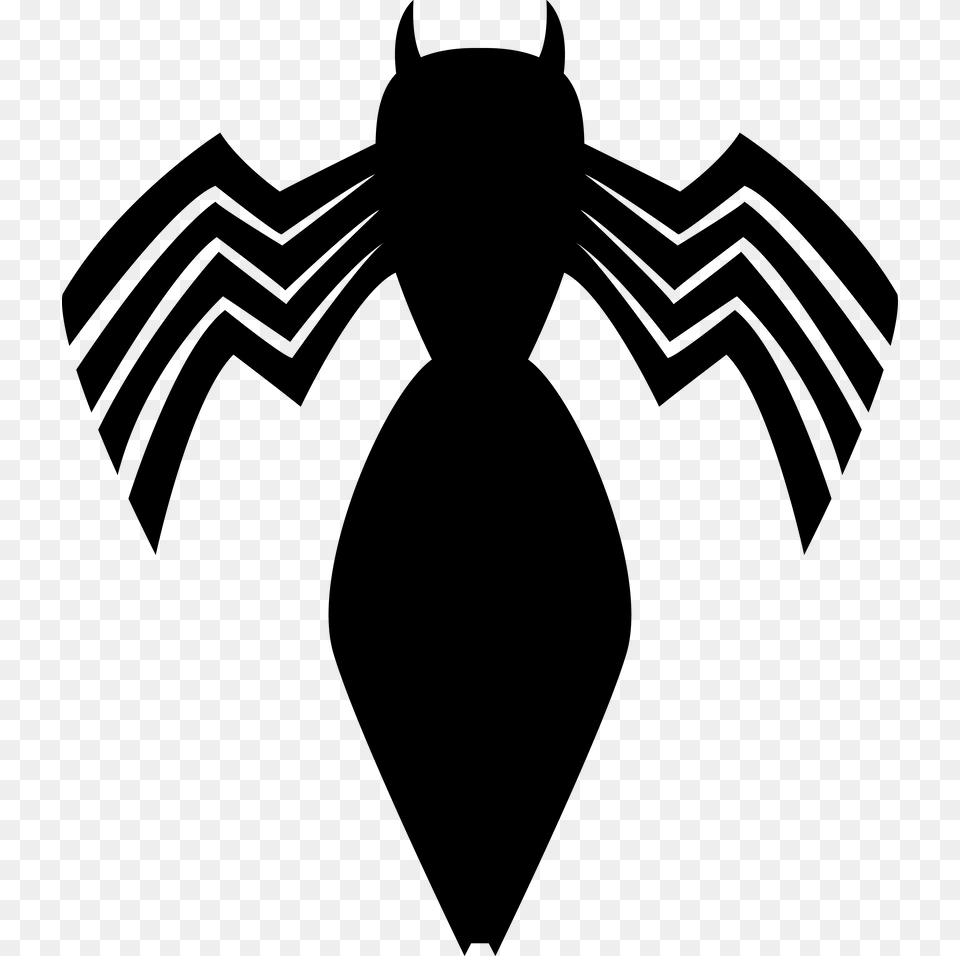 Back In Black Black Suit Spiderman Symbol, Gray Png