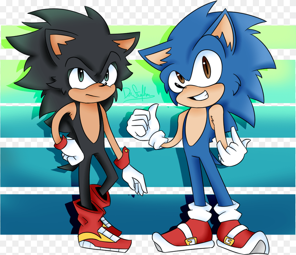 Back In Style A Shadow And Sonic Redesign Sonic The Hedgehog And Shadow Redesign, Book, Comics, Publication, Baby Free Png