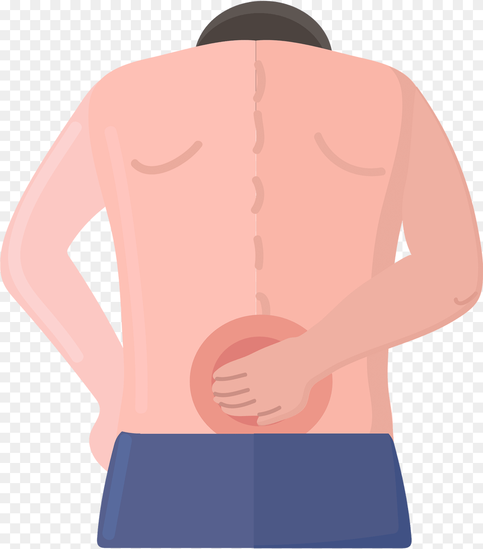 Back Injury Clipart, Body Part, Person, Adult, Male Png Image