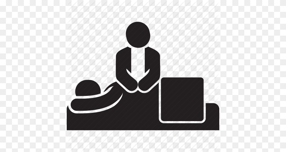 Back Man Massage Spa Icon, Person, Sitting, Bag Free Png Download