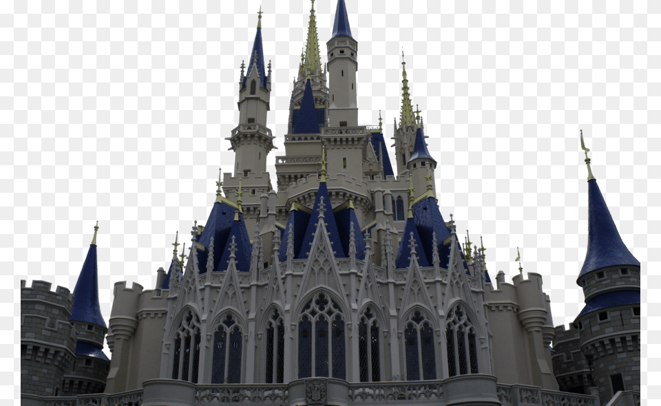 Back Of Cinderella Castle Disney World, Architecture, Building, Tower, Cathedral Free Png Download