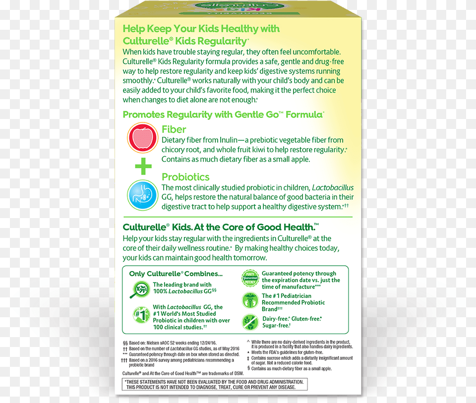 Back Of Culturelle Kids Regularity Box Culturelle Pro Well 3 In 1 Complete Probiotic Formula, Advertisement, Poster, Herbal, Herbs Free Png