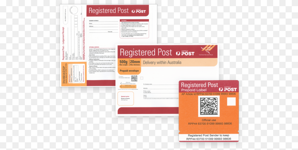 Back Of Registered Post Envelope, Text, Qr Code, Paper Free Png Download
