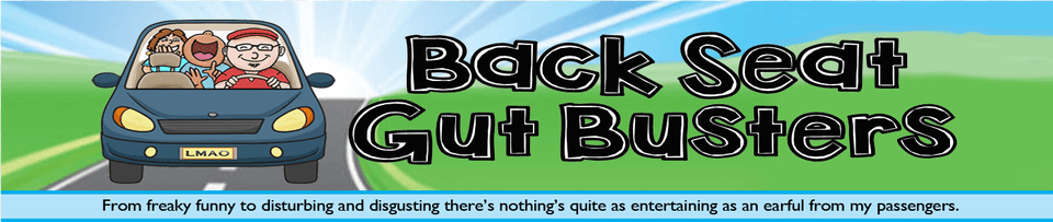 Back Seat Gut Busters Poster, Vehicle, Transportation, License Plate, Car Free Png