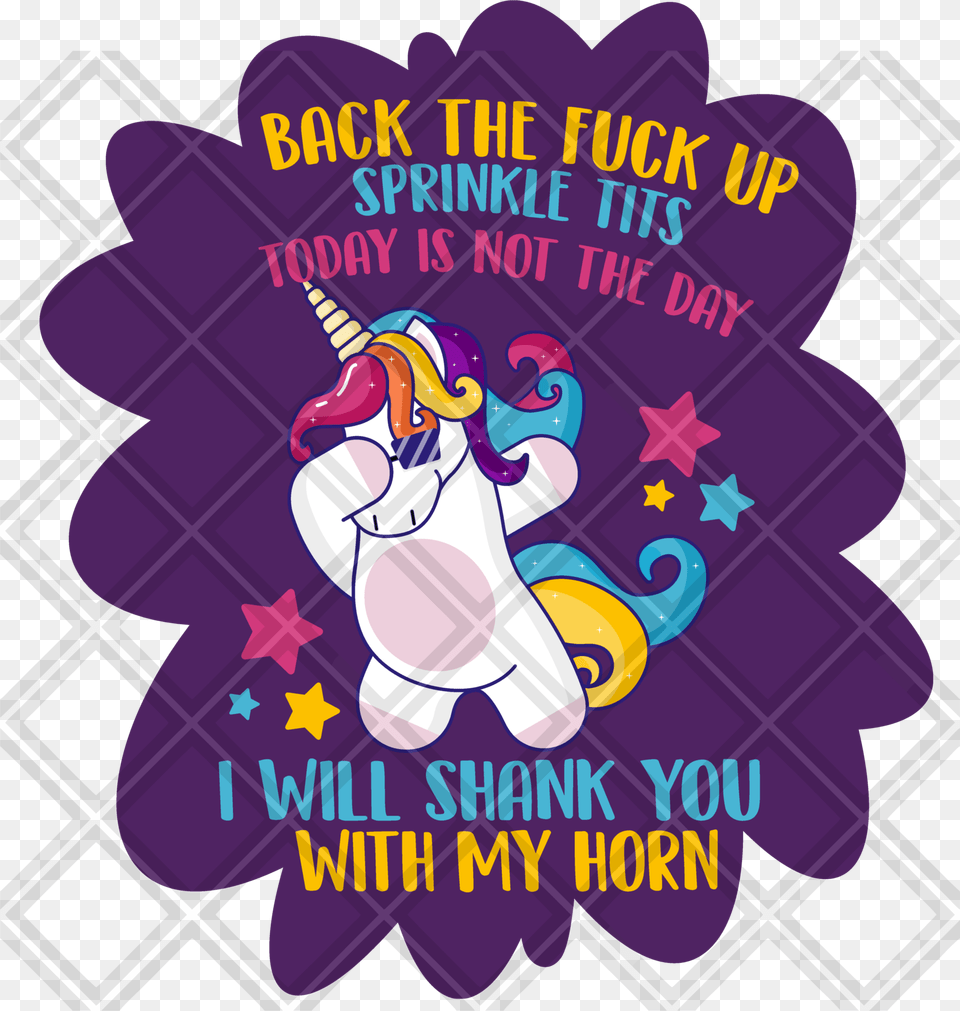 Back The Fuck Up Sprinkle Tits Todays Is Not The Day Illustration, Advertisement, Poster, Purple, Dynamite Png