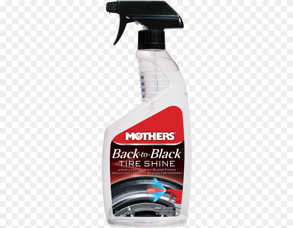 Back To Black Tire Shine Mothers Back To Black Tire Shine, Cleaning, Person, Bottle, Can Free Png