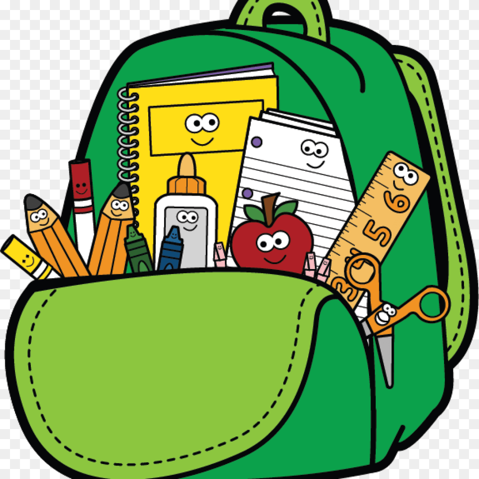 Back To School Clipart Clip Art Teacher Camping, Bag, Backpack, Bulldozer, Machine Free Png Download