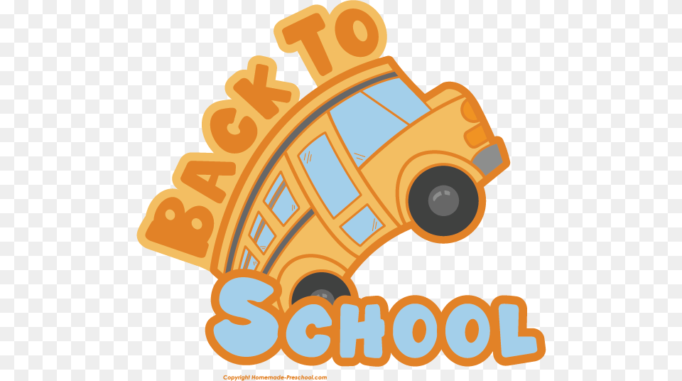 Back To School Clipart Clip Black And White Library Clip Art Back To School, Bus, School Bus, Transportation, Vehicle Png