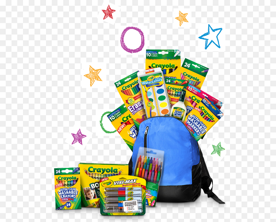 Back To School Crayola Download Crayola Back To School, First Aid, Person, Bag Free Png