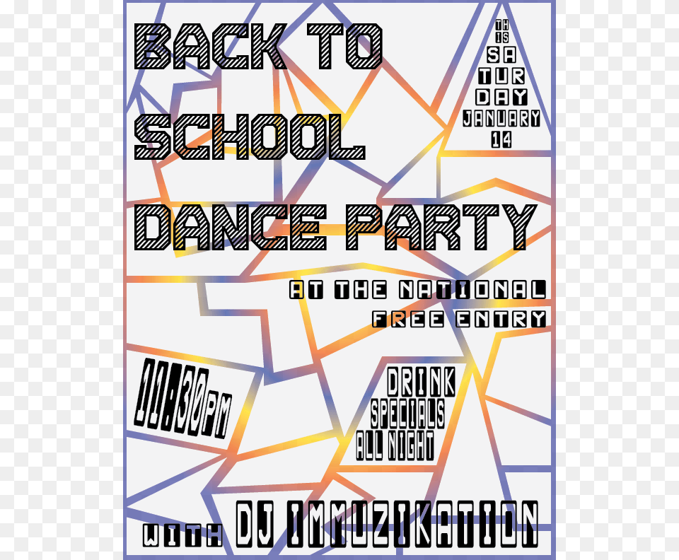 Back To School Dance Party At The National Saturday Triangle, Advertisement, Poster, Text, Qr Code Free Png Download