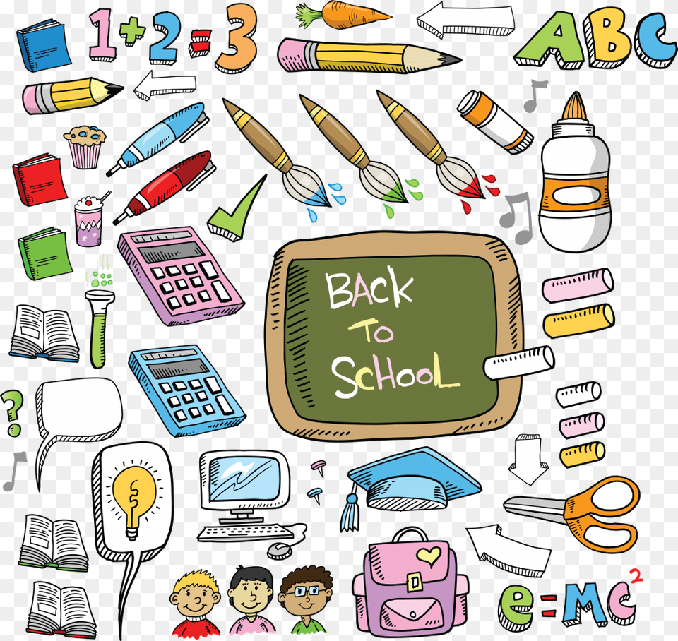 Back To School Doodle Transparent, Person, Art, Face, Head Free Png Download