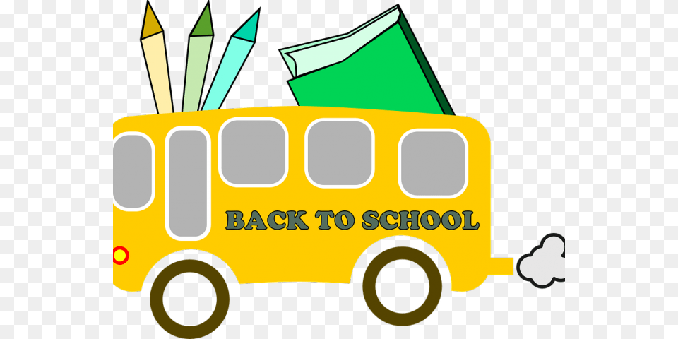 Back To School Free Clipart, Bus, School Bus, Transportation, Vehicle Png