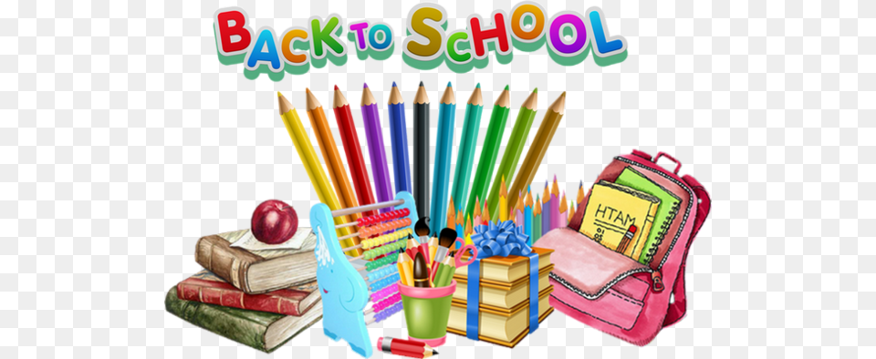 Back To School Hd Back To School Background, Pencil, Festival, Hanukkah Menorah, Brush Free Png Download