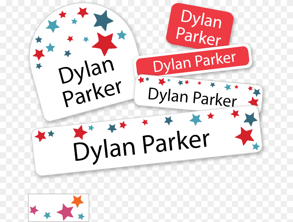 Back To School Labels With Red Blue Stars Us Graphic Design, Sticker, First Aid, Text, Symbol Free Png