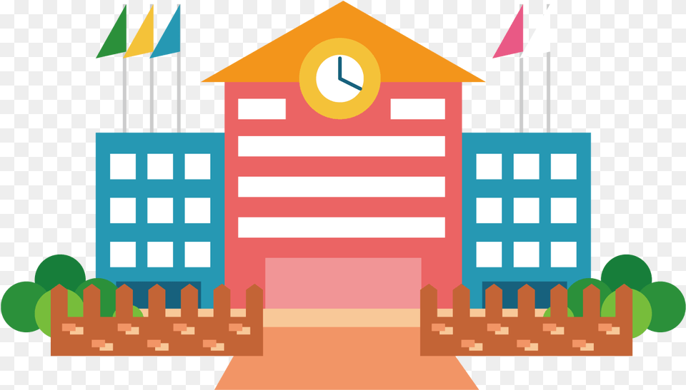 Back To School School Background Cartoon, People, Person, Architecture, Building Free Transparent Png