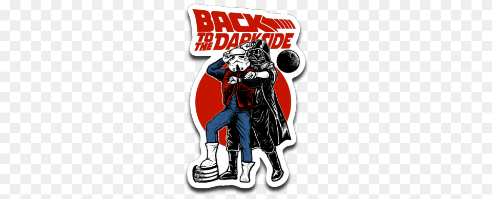 Back To The Darkside Star Wars Back To The Future Mashup Sticker, Book, Comics, Publication, Advertisement Png Image